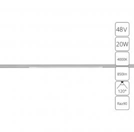 Магнитный трековый светильник Arte Lamp Optima 4000К A7264PL-1WH