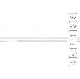 Магнитный трековый светильник Arte Lamp Optima 3000К A7284PL-1WH