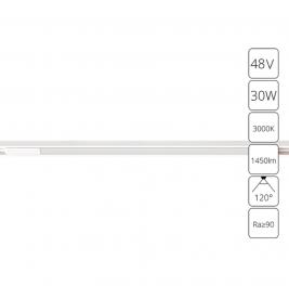 Магнитный трековый светильник Arte Lamp Optima 3000К A7285PL-1WH