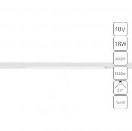 Магнитный трековый светильник Arte Lamp Optima 4000К A7267PL-1WH