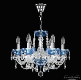 Люстра Bohemia Ivele Crystal 5402/6/141 Ni Aquamarine/M-1G