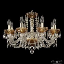 Люстра Bohemia Ivele Crystal 5402/8/195 G Amber/M-1G