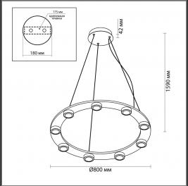 Подвесной светильник Odeon Light Turman 6631/75L