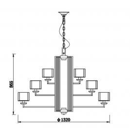 Подвесной светильник Newport Alexandra 4412+6+3/C chrome