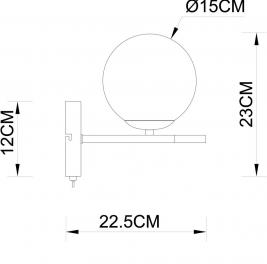Бра Arte Lamp Alcor A2224AP-1BK