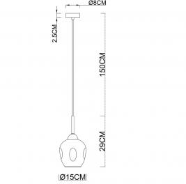 Светильник подвесной Arte Lamp Yuka A7759SP-1PB