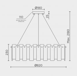 Подвесной светильник Modelux   ML.6995.800 BS