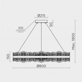 Подвесной светильник Modestyle 3000-6000K MS.9525.800 BK