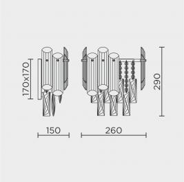 Бра Modelux  ML.7088.290 GD