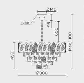 Люстра Modelux  ML.6775.800 GD