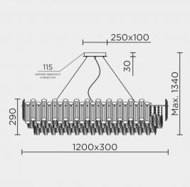 Люстра Modelux  ML.7088.1200L GD