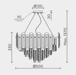 Люстра Modelux  ML.7088.500 GD