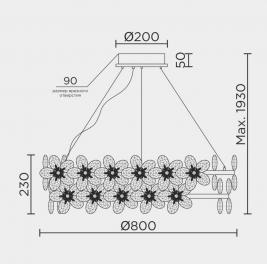 Подвесной светильник Modelux 4000K ML.9520.800 GD