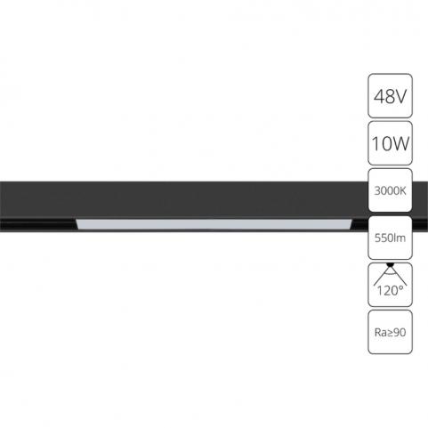 Магнитный трековый светильник Arte Lamp Linea 3000К A4672PL-1BK