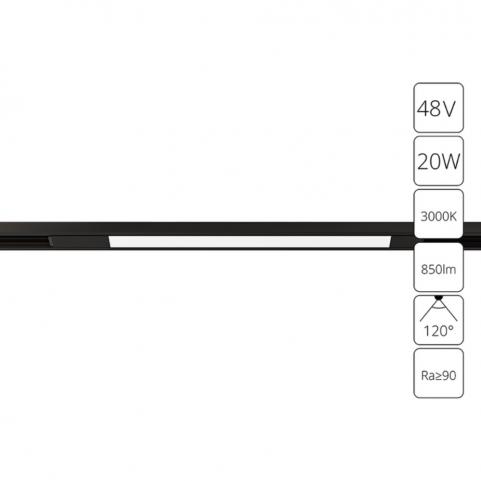 Магнитный трековый светильник Arte Lamp Optima 3000К A7284PL-1BK