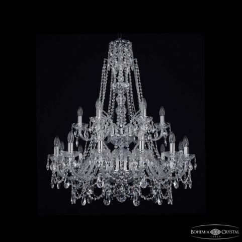 Люстра Bohemia Ivele Crystal  1411/12+6/300/XL-99/2d Ni