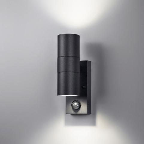 Настенный уличный светильник Arte Lamp Mistero с датчиком движения A3322AL-2BK