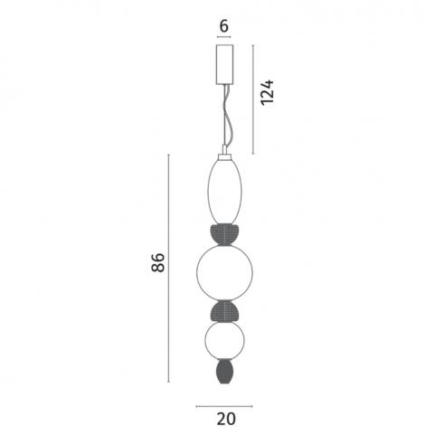 Светильник подвесной Divinare Ambra 5016/17 SP-26