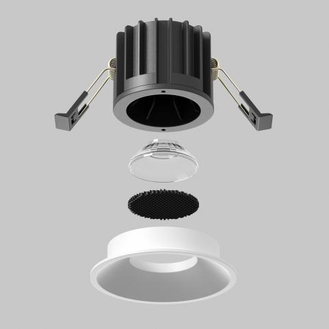 Точечный светильник Maytoni Technical Downlight 2200-4000K Round DL058-12W-DTW-W
