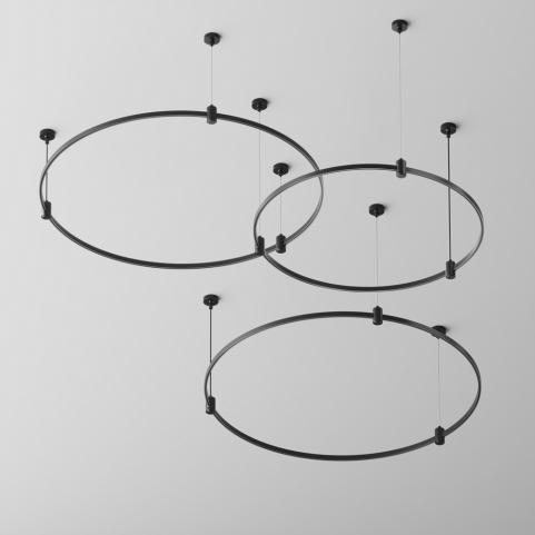 Шинопровод Maytoni Flarity TRX154-R-D650-B, магнитный модульный круглый, черный 650мм