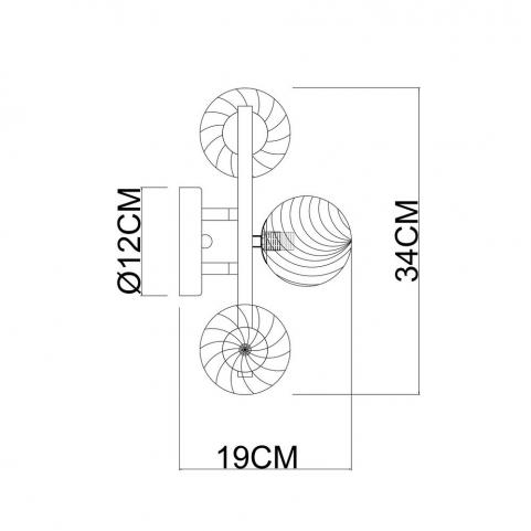 Бра Arte Lamp Etereo A5261AP-3GO