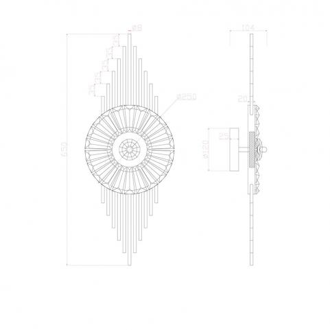 Бра Arte Lamp Almaaz A2564AP-1PB