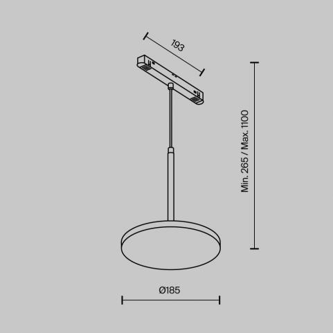 Трековый светильник Maytoni Technical Exility 3000K  Plato TR123-2-15W3K-B