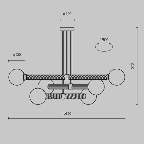 Люстра Maytoni  Teatro MOD287PL-06BS
