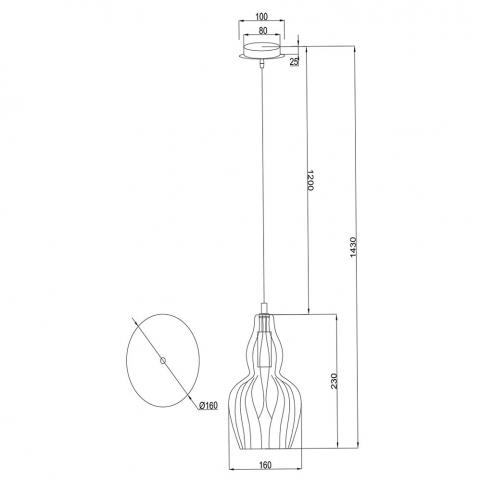 Подвесной светильник Maytoni Eustoma MOD238-PL-01-B