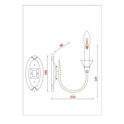 Бра Arte Lamp Collinetta A4094AP-1PB