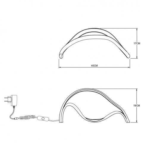 Настольный светильник Arte Lamp Hyperbola A1987LT-12BK