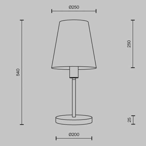 Настольный светильник Maytoni Lira MOD483TL-01BS