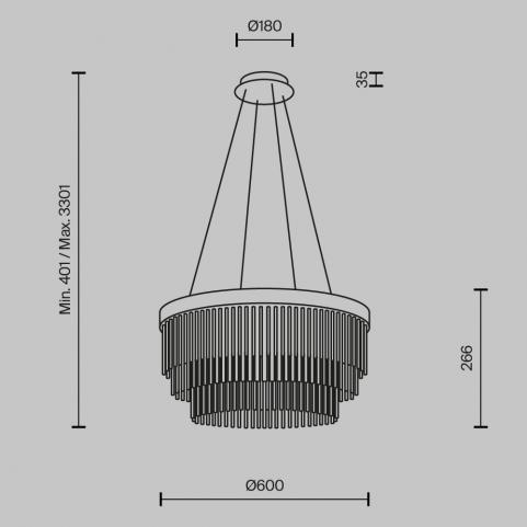 Люстра Maytoni Trove MOD486PL-L38BSK