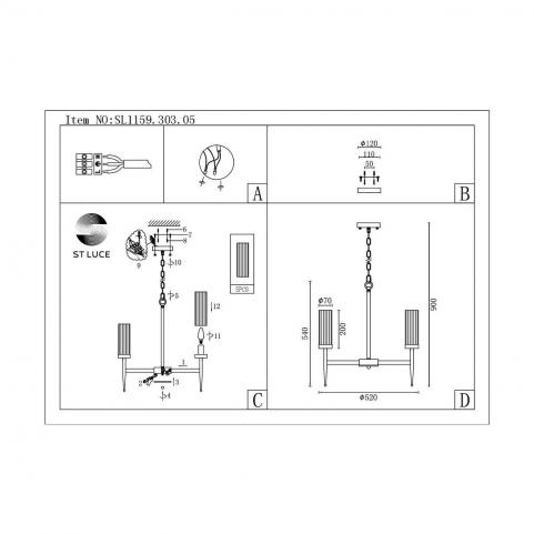 ST Luce Люстра ST-Luce Acazio SL1159.303.05
