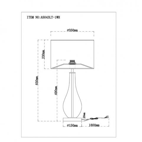 Настольный светильник Arte Lamp Naos A5043LT-1WH