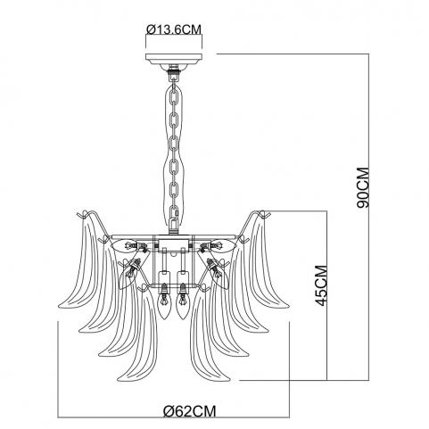 Люстра Arte Lamp Maya A4072LM-9GO