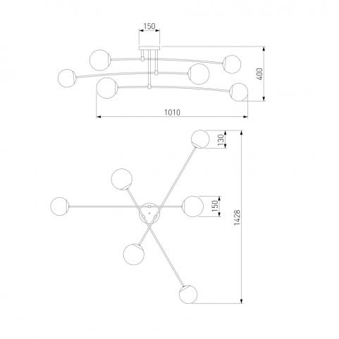 Люстра  Eurosvet Netz 30181/6 черный