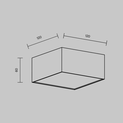 Потолочный светильник Maytoni Technical Ceiling 4000K Zon C032CL-12W4K-SQ-W
