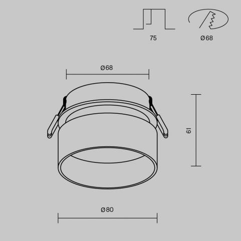 Точечный светильник Maytoni Technical Downlight Amary DL062-GU10-B