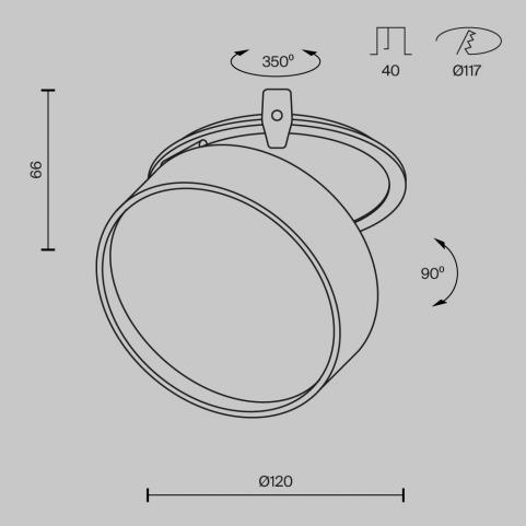 Точечный светильник Maytoni Technical Downlight 4000K Onda DL024-18W4K-W