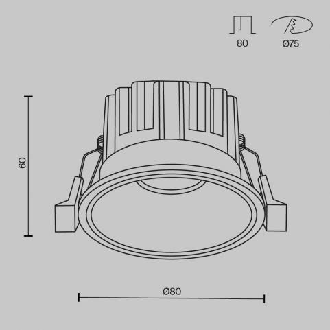 Точечный светильник Maytoni Technical Downlight 2200-4000K Round DL058-12W-DTW-W
