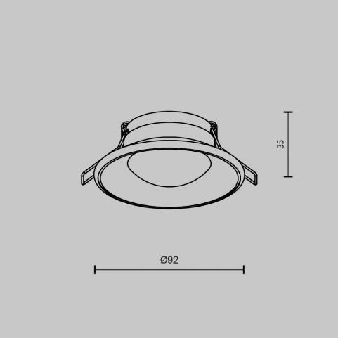 Точечный светильник Maytoni Technical Downlight Spark DL096-GU10-W