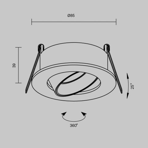 Точечный светильник Maytoni Technical Downlight Wink DL061-GU10-W