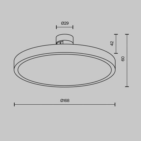Трековый светильник Maytoni Technical Flarity 3000K Plato TR153-1-10W3K-B