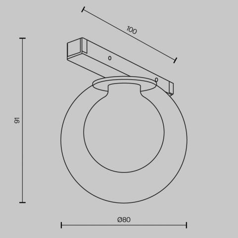 Трековый светильник Maytoni Technical Basity  Bubble TR181-1-4WTW-B