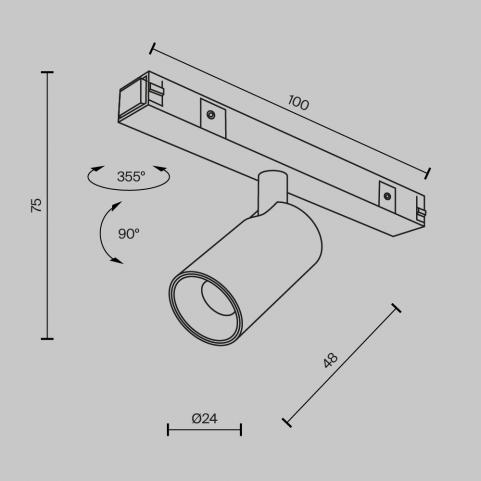 Трековый светильник Maytoni Technical Basity  Focus Led TR176-1-3WTW-M-B