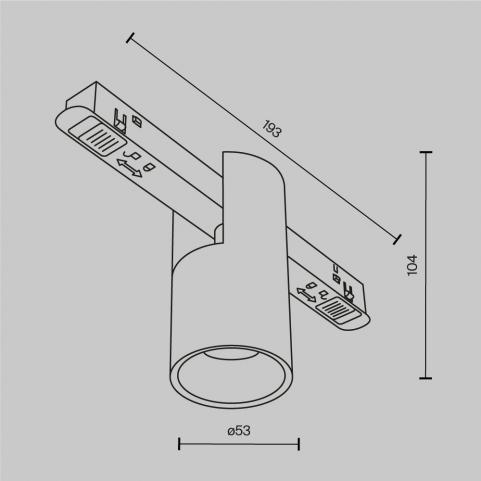 Трековый светильник Maytoni Technical Exility 2700-6000K Dim Smart Alfa TR122-4-7W-DS-B