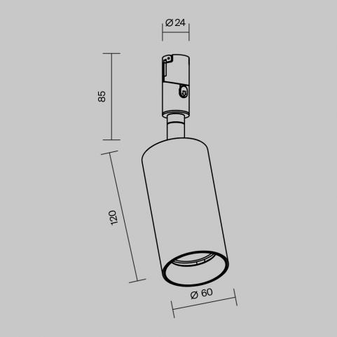 Трековый светильник Maytoni Technical 3000К  Focus Led TR201-1-15W3K-M-B