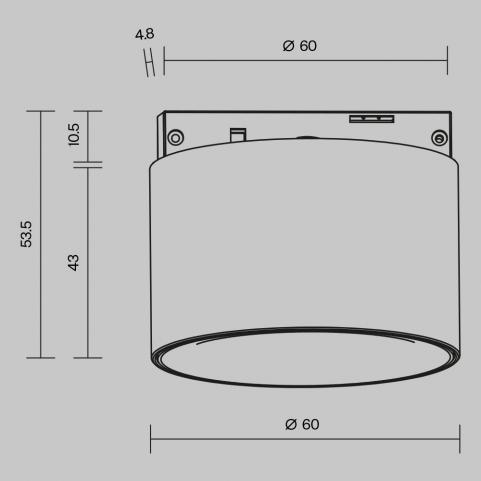 Трековый светильник Maytoni Technical Levity 2700К Alfa S TR188-1-5W2.7K-M-B