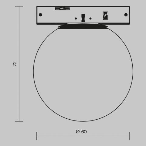 Трековый светильник Maytoni Technical Levity 2700К Luna TR185-1-3W2.7K-B